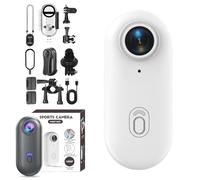 Generico ActionSnap-Thumb Action Camera, 2025 New Treklon-Treklon 4K Thumb Mini Handsfree Action Bodycam, 170° Wide Angle, Wearable Video Recording (White,4K)