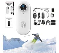 Generico ActionSnap-Thumb Action Camera, Treklon-Treklon 4s Body Cameras, HD 1080p/4K Mini Wearable Action Body, Wearable POV Cam with 170° Wide Angle for Cycling, Skiing,Diving (White 4K,32G)