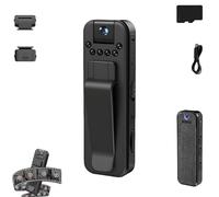 Generico Actualous Body Camera, HD 1080p Rechargeable Mini Body Camera with Night Vison&180° Rotating Lens, Wearable Audio Video Recorder, Small POV Cam for Indoor, Outdoor, Traveling, Sport (64G)