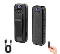Generico Actualous Body Camera, Hd 1080p Rechargeable Mini Body Camera With Night Vison&Rotating Lens, Clip On Cameras for Shirt, for Indoor, Outdoor, Traveling, Sport (32G)
