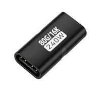 Generico Adattatore Accoppiatore USB C Femmina - 240 W Tipo | Mini Convertitore Da A USB C | Funzionalità Complete Video HD 16k Ricarica Desktop Laptop Home Travel Conference Office Estensione