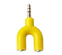 Generico Adattatore Audio 3,5mm Stereo Splitter a U per Cuffie e Altoparlanti, Divisore Jack 2 Vie in Plastica e Metallo per Condivisione Musica Digitale Colore Casuale