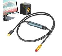 Generico Adattatore Audio Da USB A Ottico - Convertitore Audio Da USB A Ottico | Un Convertitore Di Porta Da Maschio A | Cavo Di Connessione Compatibile Con Barre Audio Per Laptop PC PS5TV Wind