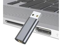 Generico Adattatore audio USB,Adattatore plug and da USB a audio ottico da 3,5 mm - Adattatore universale per cuffie USB, audio USB gratuito per giochi, League of Legend, cuffie
