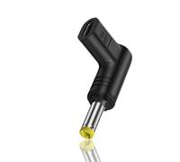 Generico Adattatore da tipo C a CC, 12 volt femmina a connettore maschio CC 90 gradi, Compatibile per dispositivi di ricarica USB di tipo C, nero