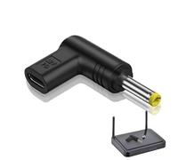 Generico Adattatore da tipo C a CC - 12V Tipo C USB femmina a connettore maschio CC,Da USB C a 5,5x2,5 mm/5,2x2,1 mm/4,8x1,7 mm/4,0x1,7 mm/3,5x1,35 mm/3,0x1,1 mm