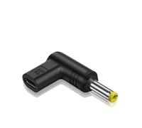 Generico Adattatore da tipo C a CC - Connettore USB di tipo C da 12 Volt a | 90 gradi,Compatibile per dispositivi di ricarica USB di C, nero