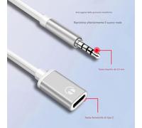 Generico Adattatore Da Usb Tipo C 2 Jack Per Microfono E Cuffie, Adattatore Aux Femmina Da Usb Tipo C 3,5 Mm, Per Auricolare Convertitore Usb-tipo-C | Cavi Stereo Auricolari, Adaptat