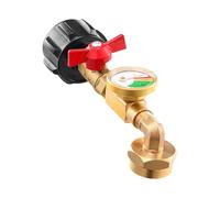 Generico Adattatore del Gomito di Ricarica del Propano con Calibro Serbatoio, Valvola di Calibro Serbatoio in Solido per 1 Libbre. Serbatoi, per Il per Cilindri Grill A Gas Barbecue