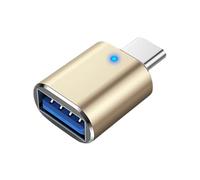 Generico Adattatore - Lettore Di Schede Da Tipo C A USB 3.0 Con Testina LED | Di Ricarica Per Auto Commercio All'ingrosso - Adattatore Da C A USB Per Power Bank Per PC Laptop, Ricarica Rapid
