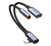 Genérico Adattatore per jack audio USB C a Audio - Adattatore USB C 2 in 1 per cuffie - Cavo da 3,5 mm, Ricarica Rapida E Trasmissione