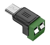 Generico Adattatore Type-C A Morsetto - Connettore Senza Saldatura A Doppio Pin Verde | 5V Per Cellulari, Tablet & Piccoli Dispositivi, Progetti Elettrici Fai-da-Te & Uso Industriale