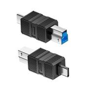 Generico Adattatore USB A B - Connettore USB A B 3.0, cavo della stampante | Plug and Converter, rapido trasferimento di dati per scanner, stazione di accoppiamento, concentratore, computer