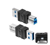 Genérico Adattatore USB A B: convertitore di connettore per stampante USB 3.0, cavo di trasferimento dati ad alta velocità plug and , dispositivo di collegamento 'interfaccia di accoppiamento