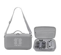 Generico Adatto per DJI NEO 2 Custodia a tracolla con tracolla, accessori, può contenere il drone Neo2, il controller RC-N3, due batterie e scatola di conservazione delle batterie (PU grigio)