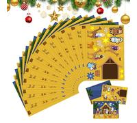 Generico Adesivi di natività di Natale, kit artigianali religiosi Kids, set d'arte della storia della Bibbia e chiunque cerchi stagionali ispirazione in classe Church Activity Decals per vari scopi