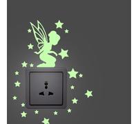 Generico Adesivi murali Che Si Illuminano al Buio - Adesivi per soffitto con Fate Luminose | Buccia e Bastone Impermeabili Rimovibili per Ragazzi Bambini Bagno Creature oceaniche Decor