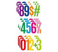 Generico Adesivi Numerici Impermeabili 6 Pollici Autoadesivi Colorati, Set da 3 Confezioni per Numeri di Caselle Postali, Segnaletica Indirizzi e Numeri Civici per Esterni e Interni