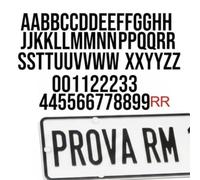Generico Adesivi per Targa Ripetitrice,x2, Numeri e Lettere,Vinile Polimerico, Carelli,Rimorchi, Roulotte, targhe Auto,Replicabile,Adesivi Industriali, Indistruttibili, Non comprese O e I