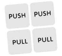 Generico Adesivi Push-pull per Porte in Vetro, Set da 4 Pezzi Trasparenti 10x10 Cm, Cartelli Autoadesivi per Uffici e Negozi, Segnaletica per Ambienti Commerciali e Aziendali