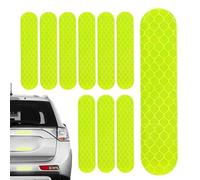 Generico Adesivi Riflettenti per Cappelli - Set 10x Adesivi Sicurezza Alta visibilità Impermeabili | Decalcomanie Reflective per Guida Notturna, Casco Moto Bici, Outdoor Sport Visibili di Notte