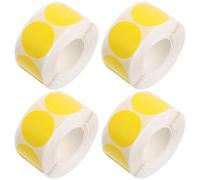 Generico Adesivi Rotondi a Punti Gialli 1 Pollice in Pezzi da 1000 Pezzi Etichette Adesive Circolari Codificate per Sigilli Buste Etichette Vuote Scrivibili per Magazzino e Garage