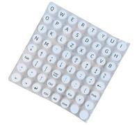 Generico Adesivi Tastiera Rialzati - 1.2x0.75cm Keycap Decals Per Unghie Lunghe | 64 Pezzi PVC Lettere Bubble | Digitazione Confortevole Protezione Tastiera Ufficio Wireless Wired