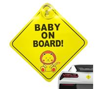 Generico Adesivo A Bordo per Auto - Decalcomania Riflettente Baby Board,Forte Adesivo Baby in Car Sticker per Auto, Adesivo di Sicurezza in PVC per Ventosa