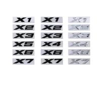 Generico Adesivo con Logo Posteriore for Auto, Nero Opaco, Nero Lucido, Cromato, X1 X2 X3 X4 X5 X6 X7, E70 E53 F15 G05(Glossy Black,X1 Before 2015)