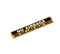 Generico Adesivo Per Macchina | Car Sticker | No Airbags We Die Like Real Men | 2 Pezzi, CB55215