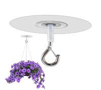 Generico Adhesive Ceiling Hook - Heavy Duty Self Adhesive Hooks | Non-Porous Household Organizer | Stick Mount - Hanging Plants, Lights, Decorations | No Drilling Required