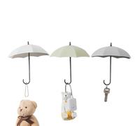 Generico Adhesive Key Holder - Umbrella Hook Set, 3 Pack Decorative Utility Hooks | Sturdy Home Key Organizer System, Wall Mount Storage Solution for Kitchen Bathroom Office Workplace Entryway