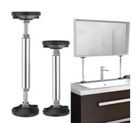 Generico Adjustable Furniture Legs, Stainless Steel Support Poles, Under Cabinet Pole, 24-37,28-42,38-52cm Sturdy Design, 2-Pack, Ideal for Cabinets and Home Furniture