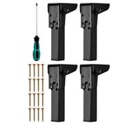 Generico Adjustable Furniture Metal Feet, Heavy Duty Steel Hardware, 30cm and 40cm, Anti-Slip Rubber Pads, Protector Replacement Design, Metal Table Legs for Sofa Bed Cabinet Dresser
