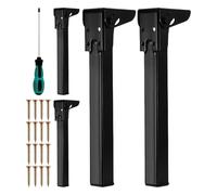 Generico Adjustable Furniture Metal Feet, Heavy Duty Steel Hardware, 30cm and 40cm, Anti-Slip Rubber Pads, Protector Replacement Design, Metal Table Legs for Sofa Bed Cabinet Dresser