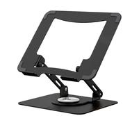 Generico Adjustable Laptop Stand - Portable Computer Riser for Comfort | Carbon Steel Foldable Support with Angle Height Control Improving Ideal Home Office Travel Bedroom Use