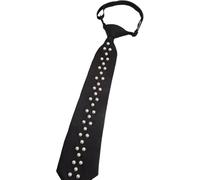 Generico Adjustable Length Pretied Silk Neck, Womens Tie, Long Pearl Necklace Neck Tie for Men & Women Formal Wear (Style-A)