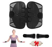 Generico Adjustable Lumbar Support Pro, Breathable 3D Mesh Posture Brace, Lightweight Comfortable Ergonomic Lumbar Support Belt Ideal For Work Gym Driving (Black, XL)