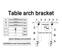 Generico Adjustable Over The Table Rod Stand - Metal 250x120cm Frame with Clamps | Heavy-Duty Banner Rod Holder for Tabletop Garland, Balloons, Flowers, Wedding, Birthday, Christmas, Halloween