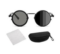 Generico Adjustable Tint Sunglasses, 1-9 Gear UV Protection Sports Eyewear, 5.63x2.01 inches Stylish Round Sunglasses Ideal for Driving, Cycling, Fishing, Hiking, Travel, Beach and Outdoor Activities