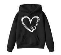 Generico Adolescente Ragazze Felpa con Cappuccio,Felpa Sportivo Bambina Leggero per Girocollo a Maniche Lunghe Giacca alla Moda Taglia Hoodie Comfort e Calore Autunno Inverno