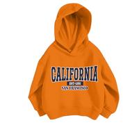 Generico Adolescente Ragazze Felpa con Cappuccio Leggera da Bambine Hoodie Autunnale Casual Abbigliamento per Autunno Solid Color/Print Adolescenti Regalo 2-13 Anni Invernale