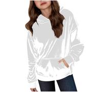 Generico Adolescente Ragazze Felpa con Cappuccio,Maniche Lunghe per Bambini Hoodie Autunnale Casual Sweatshirt Calda Sportswear Scuola Cappotto Moda lescenti Bambine e 4-15 Anni