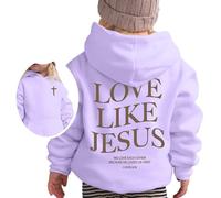 Generico Adolescente Ragazze Felpa con Cappuccio,Maniche Lunghe per Bambini Top Teenager Classics Accogliente Graziosa Casual Scuola Cappotto lescenti Regalo attività Sportive