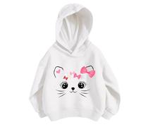 Generico Adolescente Ragazze Felpa con Cappuccio,Morbida Felpe Grafica per Girocollo Ragazza Elegante Lunghe Divertenti Pullover Cappuccio Moda Adolescenti 2-13 Anni Invernale