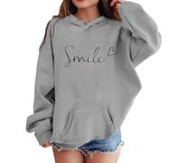 Generico Adolescente Ragazze Felpa con Cappuccio Morbida Felpe Grafica Pullover Ampia Abbigliamento per Autunno Casual Scuola Cappotto Moda Adolescenti Bambine e 4-15 Anni