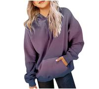 Generico Adolescente Ragazze Felpa con Cappuccio Senza Girocollo Autunno Inverno Felpe a Maniche Lunghe Giacca alla Moda Taglia Hoodie Tinta Unita Cerniere Primaverili per Tutti I Giorni Usura