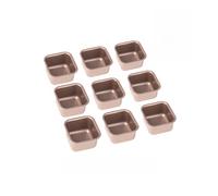 Generico Adorabile stampo quadrato for pasticceria, for una sola tazza, da cucina, for cuocere carne, piccolo budino, deliziosa torta da forno, stampo for torta da libbra(9pcs)