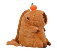 Generico Adorable Capybara Backpack, Cute Kids Bookbag, Plush Capybara School Bag, Large Capacity with Tissue Box, Ideal for Preschool, Kindergarten, and Elementary School, 13.78in