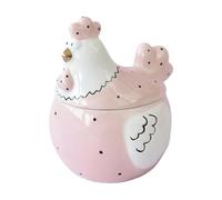 Generico Adorable Chicken Design Storage Jars - Ceramic Storage Containers With Lids | Perfect For Holding Eggs Candy Snacks Jewelry, Ideal Kitchen Counter Decor For Living Room Apartment Home